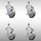 Service Caster 4 Inch SS Gray Polyurethane Wheel Swivel 1/2 Inch Threaded Stem Caster Set Brake SCC-SSTS20S414-PPUB-TLB-121315-4 - alternate 1